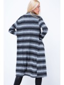 Gray striped cardigan MP16152 - Online store - Boutique